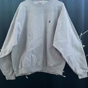 Walt Disney world made in U.S.A USA gray with green Mickey sweater 100% cotton